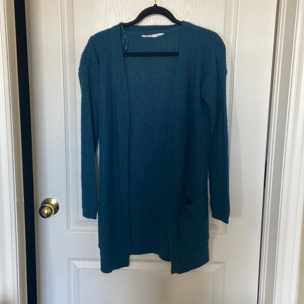Knit Cardigan XS Teal